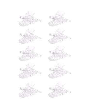 Clear Plastic Clip Pacifier Holder Badge Dummy Clips Crafting Supplies Tool Trouser Tender Clips 10pcs Pacifier Clips