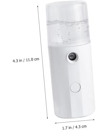 PLAFOPE 1pc Hydrating Instrument Cool Facial Mister Face Steamer Mini Mister Electric Mist Sprayer White Abs - Buy Online on SooperMarket.com