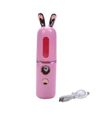 carrub New Mini USB Rechargeable Nano Hydrator Sprayer Women Beauty Instruments Home Use Humidifier Face Steamer Easy Install Easy to Use Pink