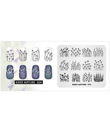 Nature Series Flowers Nail Art Stamping Plate - Alexnailart NA016 - Buy Online on SooperMarket.com