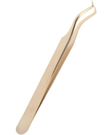 Professional Stainless Steel Eyelash Extension Tweezers - Durable & Precision Beauty Tools - Golden Edition - Buy Online on SooperMarket.com