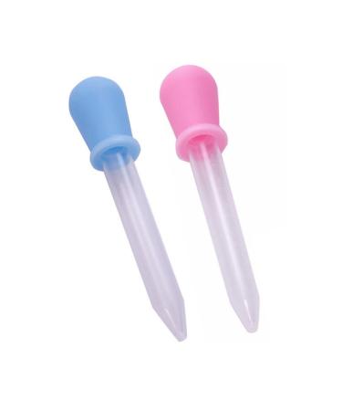 2pcs Baby Medicine Feeder Medicine Dropper Feeder Newborn Liquid Dropper Silicone 5ml Pipette Medicine Dispensers (Blue+Pink) Baby products