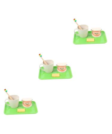 Minkissy 3 sets Early education toys for teeth children's toys toys for children to brushing your teeth montessori standard tooth mode educational toy for toddlers reusable