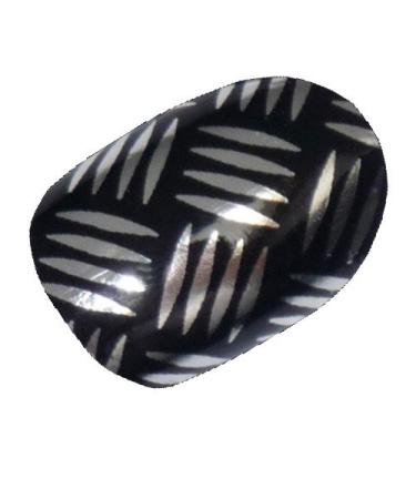 Chix Nails Nail Wraps Chrome Black Silver Metal Polish Fingers Toes Vinyl Foils Beauty