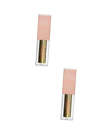 Angoily 2 Pcs Eyeshadow Glitter Liquid Eyeliners Eye Makeup Matte Glow Eye Powder Eye Shadow Flash 1 count (Pack of 1) As Shownx2pcs