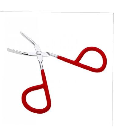 Stainless Steel Scissors Shaped Slant Tip Eyebrow Tweezer for Women - Random Color Beauty Tool - Buy Online on SooperMarket.com