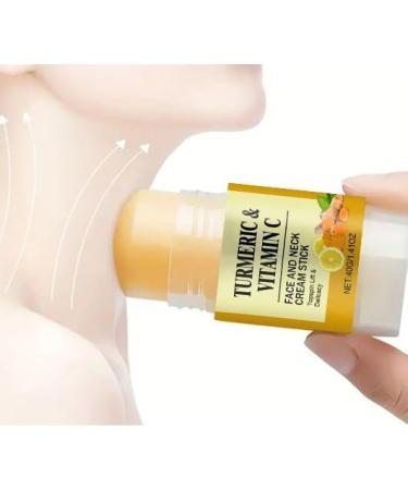 Neck Cream Turmeric & Vitamin C Face & Neck Tightening Cream Stick Neck Firming Cream Smoothes Wrinkles Skin Tightening and Repair Cream for Reduce Double Moisturizing Erase Fine Lines Firming
