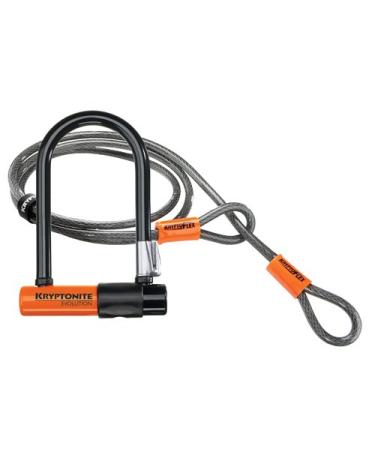 Kryptonite Evolution Mini 7 Lock with 4 Foot Kryptoflex Cable Combo Black/Orange 4 Ft