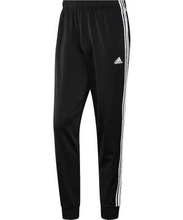 adidas Men's Aeroready Essentials Tapered Cuff Woven 3-Stripes Pants - Large, Black/White - Buy Online on SooperMarket.com