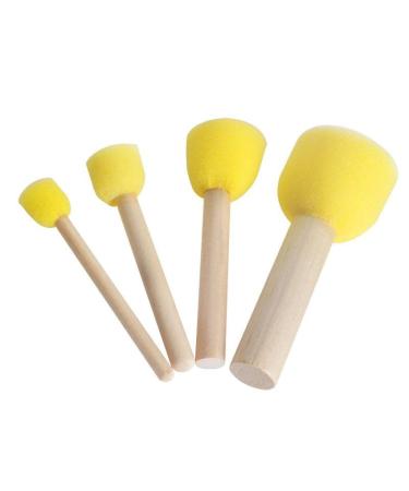 12pcs 4 Sizes Round Paint Foam Sponge Brush Set Painting Tools Sponge Stippler Set for Painting Crafts and DIY