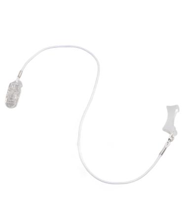 Hearing amplifier owner band white cord stretchy prevents loss light solid fixation hearing aid clip liability for seniors (monaural)