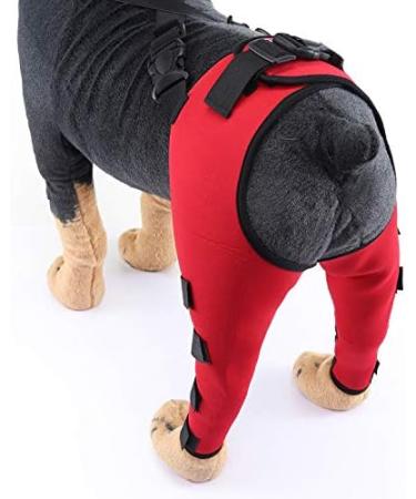 Pet Dog Knee Brace ACL Brace for Dogs Rear Leg Dog Braces for Back Leg for Support for Heals Prevents Injuries Sprains Red Medium Medium Red - Buy Online on SooperMarket.com
