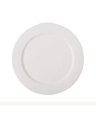 Dinnerware Dishes Plates Steak Plate Western Food Chinese Plate Household White Plate Simple Plate Breakfast Dessert Flat Plate Restaurant Kitchen Plate Dinner Restaurant Family Party Plates (Color : Medium White