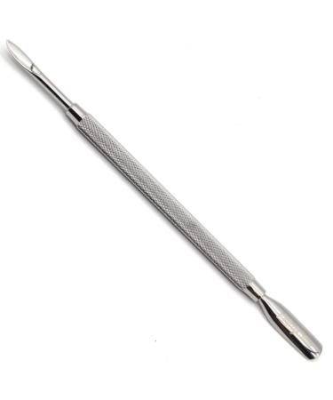 PrettyClaw Metal Cuticle Pusher Tool Double Sided for Manicure and Pedicure Stainless Steel Curved Edge Professional Salon Quality Cuticle Remover (A02)