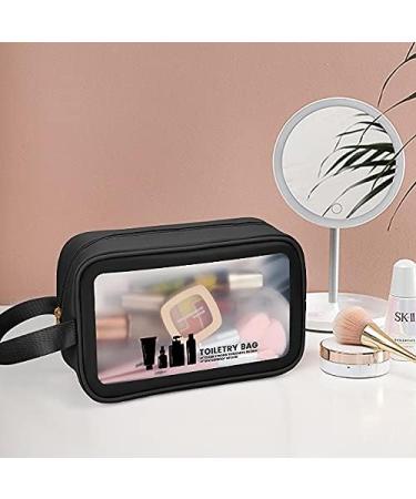 MAANGE Translucent Waterproof Toiletry Bag for Women Men - Travel Makeup Organizer in Black - Buy Online on SooperMarket.com