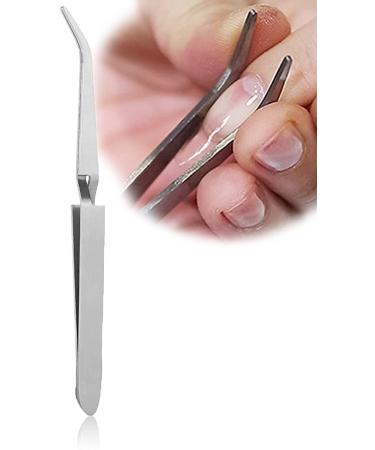 Nail Tweezers Acrylic Nails Shaping Tweezer Clip Nail Art Tool Stainless Steel Gel Nail Tweezers for Nail Salon and Household