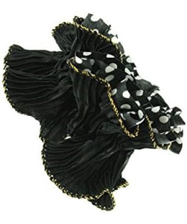 Set of 3 Double-Sided Polka Dot & Plain Frilly Ruffle Scrunchies/Garters - Buy Online on SooperMarket.com