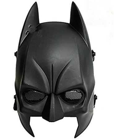 WorldShopping4U tech-p Batman Mask Airsoft CS Wargame Field Half Head Mask Protect Army Cosplay Mask Gear BK