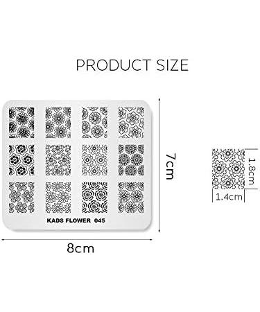 Alexnailart Nail Stamping Printing Plate Template Image Plate Stamper Scraper Flower Pattern Nail Art Decoration DIY Print Manicure Design FL045 - Buy Online on SooperMarket.com