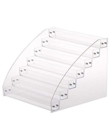 Nail Polish Display Stand 6 Types Permanent Nail Polish Acrylic Clear Makeup Display Stand Rack Organizer Holder(Seven Layers)