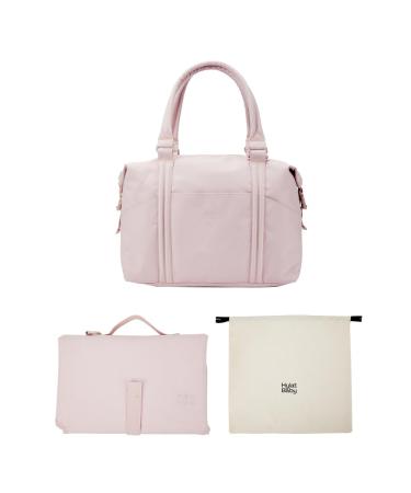 Hylat baby changing bag with changing mat and cotton bag - practical carrying bag for moms on the go - pink