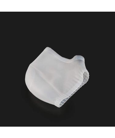 Milists Silicone Heel Protectors - Open Toe Slide-Resistant Socks for Cracked Heel Repair - Unisex Gel Sleeve - White - Buy Online on SooperMarket.com