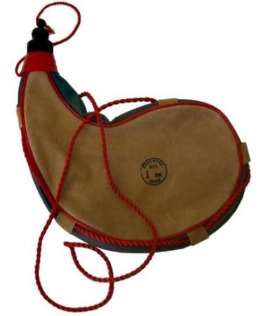 Sammi Leather Latex Lined 1L Traditional Spanish Bota Bag with Braided Shoulder Strap - Brown - Buy Online on SooperMarket.com