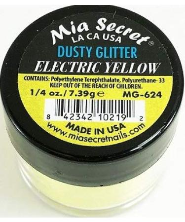 Mia Secret Dusty Glitter Collection - .25 oz (Electric Yellow)