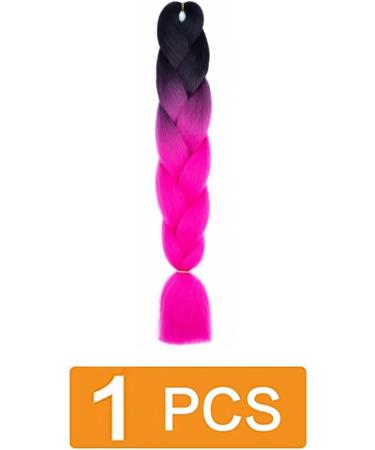 prinfantasy 24 Inch Braids Pink Pre-Stretched Easy Braiding Hair Extensions for Braids Hair Hot Water Setting Synthetic Fiber Hair Extensions Black and Pink GBBZ047 GBBZ047 24 inch - Buy Online on SooperMarket.com