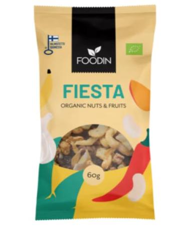 Foodin Nuts & Fruits Fiesta Organic 60g Pack of 8