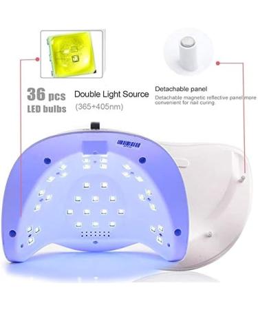 UV LED Nail Lamp - Gel Nail Polish Dryer with Auto Sensor and 4 Timer Settings - White - Buy Online on SooperMarket.com