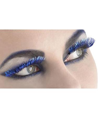 Amscan 397281.22 Non Toxic Self Adhesive Blue Tinsel False Eyelashes - Hypoallergenic Beauty Enhancement - Buy Online on SooperMarket.com
