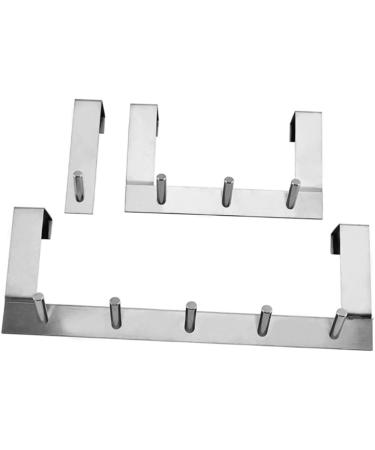 Baluue Clothes Hanger 2pcs Stainless Steel Hooks Coat Hanger Hook for Door Hook Hanger Metal Bedroom Door On The Door Coat Hooks - Buy Online on SooperMarket.com