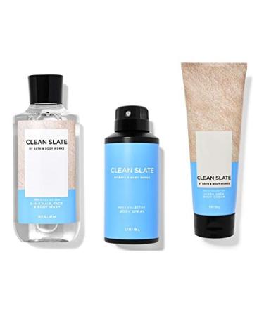Bath and Body Works - Clean Slate - For Men - 3 pc Bundle