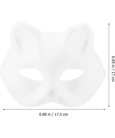 AOKWAWALIY 5pcs White Cat Masks | Blank DIY Halloween & Cosplay Half Face Masks | Perfect Masquerade Party Supplies - Buy Online on SooperMarket.com