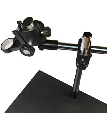 HAYEAR Heavy Boom Stereo Metal Table Stand for Industrial Microscope - Universal Large Platform, 50MM Lens Holder Ring Support, 3D Mode Adjust - Buy Online on SooperMarket.com