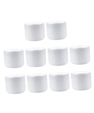 FRCOLOR 10pcs Boxes Cosmetic Makeup Caboodle Makeup Brishes Portable Lotion Bottles Empty Sub Bottles Cream Sub Bottles Leak-proof Cream Jars Cream Bottle Travel White Outdoor 7.2x7.2cm White