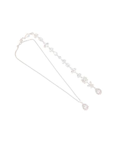 OATIPHO Zirconia Necklace Crystal Necklace Pearls Necklace Crystal Back Necklace Wedding Necklace Pendant Prom Miss Birthstone