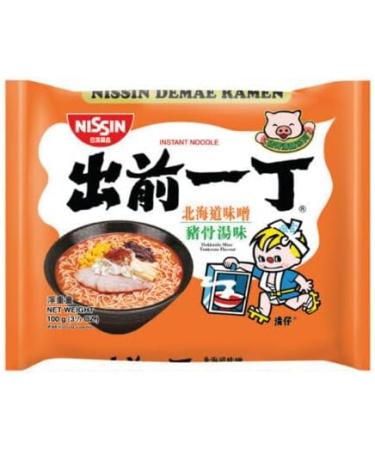 Nissin Hokkaido Miso Tonkotsu Flavour Demae Ramen Instant Noodles 100g (Pack of 5) - Buy Online on SooperMarket.com
