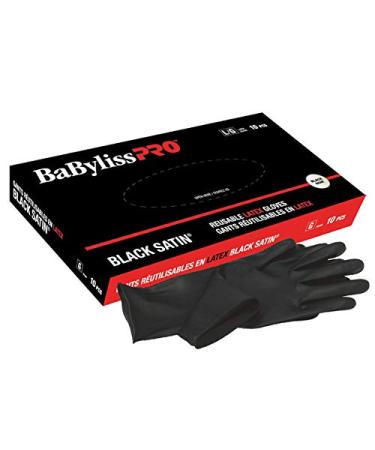 BaBylissPRO Reusable Black Satin Latex Gloves for Salon Hair Colouring 10 per box S (Pack of 2) - Buy Online on SooperMarket.com