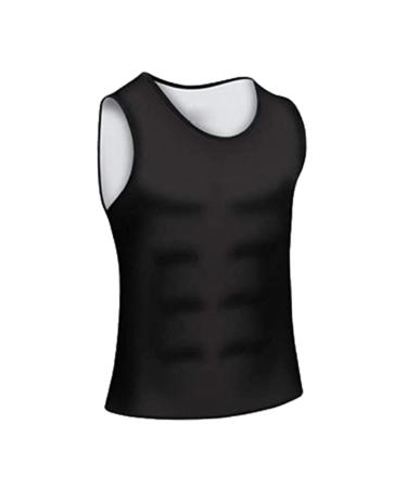 Zalati tank tops for men training vest with water -repellent for sauna tank top workout corset shirt belly suit neoprene shapewear - XXL