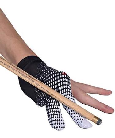 3-Finger Billiard Glove for Men & Women | Pool Cue Glove - Right/Left Hand | Snooker Pool Table Accessory - White - Buy Online on SooperMarket.com