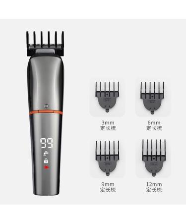 Buy Digital Display Electric Power Hair Clipper | Multifunctional Push Clipper - 160mm Gray - Fast International Shipping - Buy Online on SooperMarket.com
