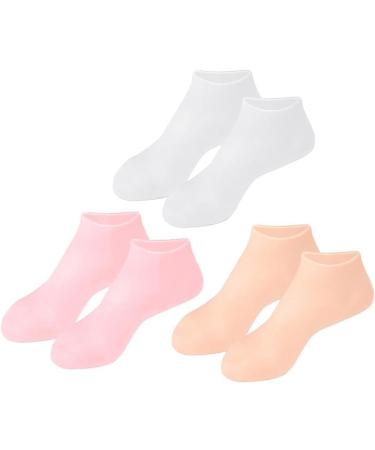 FIOERDTUIE 3 Pairs Silicone Gel Moisturizing Socks SPA Pedicure Exfoliating Anti-Drying Sock Repair Heel Protector Foot Care Tool L - Buy Online on SooperMarket.com
