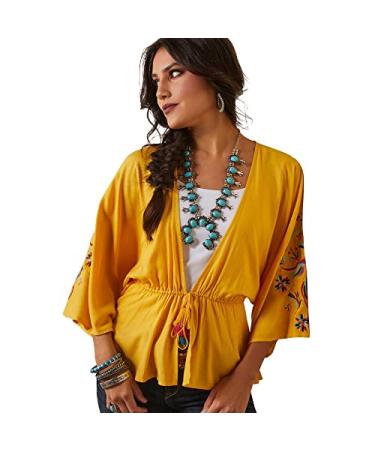ARIAT Women's Carmen Top Small Yolk Yellow