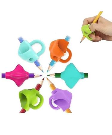 Mavurakids ergonomic writing aid Penalty pencil pencil pencil grips for children right and left-handed pen holder writing handle Pencil holder writing assistance 6er set colors randomly
