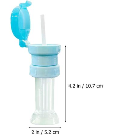 Kisangel 2pcs Spill-Proof Water Bottle Caps with Straw for Kids - Sky Blue | Portable Twist Cover Sippy Cap for Juice and Soda - Buy Online on SooperMarket.com