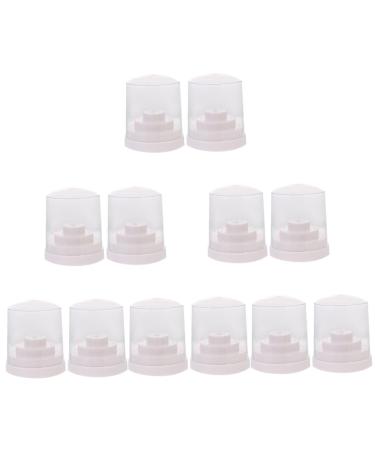 FRCOLOR 12 Pcs Grinding Head Storage Box Drill Acrylic Cover Case Nail Storage Organizer Nail Bit Storage Case Nail Bit Holder Manicure Nail Tool Plastic With Cover