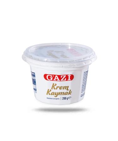 Gazi Krem KayMAK Rahmer certificate - 24x 200g - cream product layer cream 23% fat made of 100% cow's milk delicious side dishes to desserts or as a spread heat -treated vegetarian