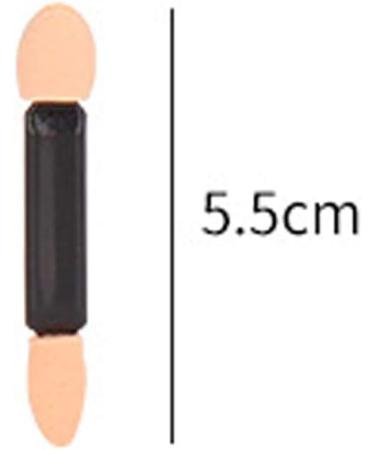 10pcs Disposable Double End Eyeshadow Brush Sponge Tip Oval Eyeshadow Applicator Black - Buy Online on SooperMarket.com